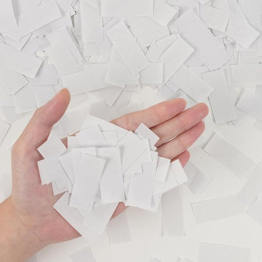[6 Pack] 12 Inch Biodegradable White Confetti Poppers | Confetti Cannons for Wedding Celebration, Birthday PartyChristmas Eve and New Year Celebration