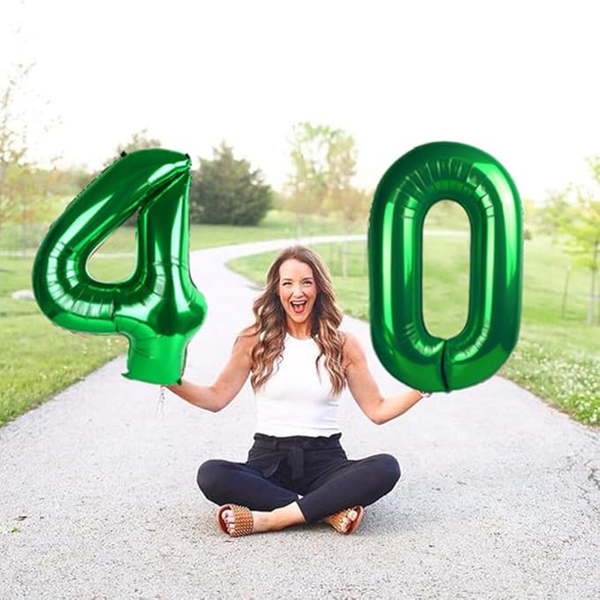 Number 0 Balloons 40 Inch Dark Green Number Balloons for 10 20 30 40 50 60 70 80 90 100 Numbers Balloon Birthday Decorations Wedding Event Baby Shower