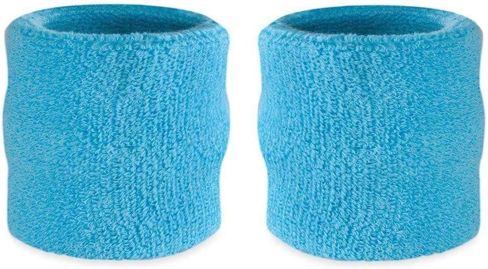 Suddora Wrist Sweatbands, Absorbent and Breathable Thick Cotton Bands for Working Out, Gymnastics, Basketball, Tennis, and Football, Multiuse Wristbands for Costumes and Cosplay
