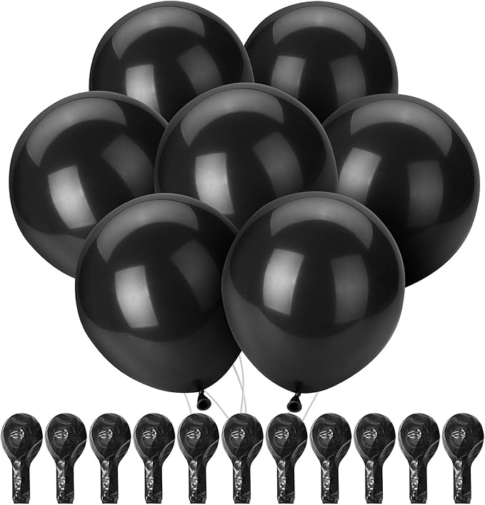 Mr. Pen- Balloons, 12 Inch, 54 Pack, Black, Party Balloons