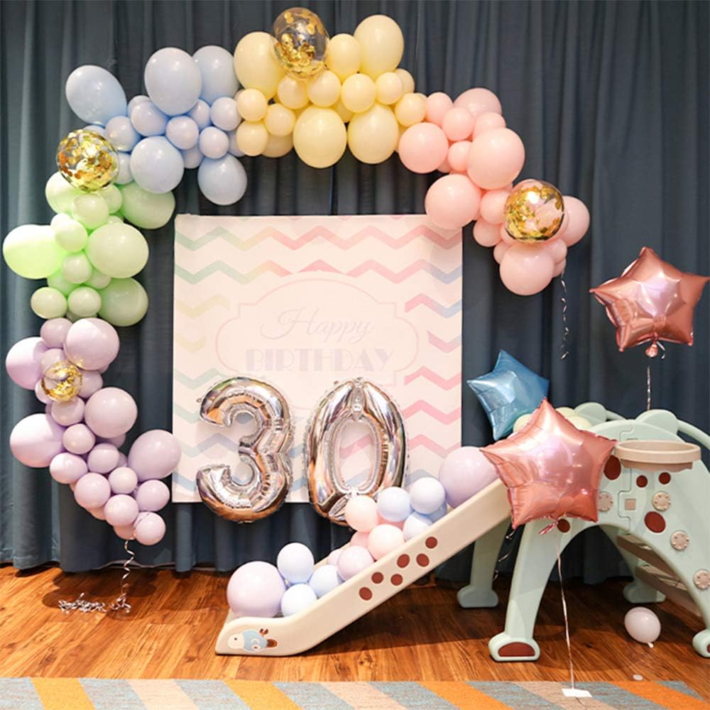 BEISHIDA 200pcs 5 Inch Pastel Balloons, Assorted Colors Small Party Balloons, Spring Rainbow Macaron Colors, Latex Balloons for Balloon Garland Arch, Birthday Wedding Baby Shower Party Decorations