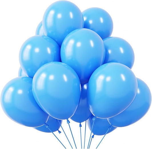 KBZVNAF Blue Balloons Latex Party Balloons - 50 Pack 12 inch Helium Matte Blue Balloons for Birthday Wedding Baby Shower Gender Reveal Party Decorations