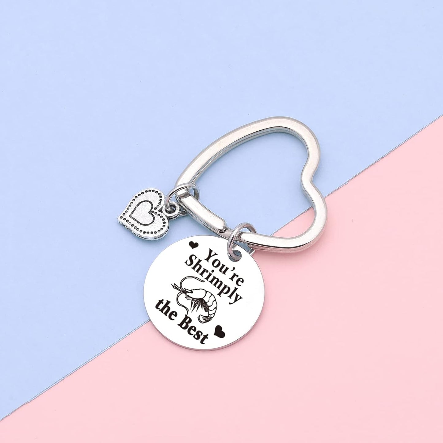 7RVZM Shrimp Keychain Shrimp Themed Gift Shrimp Inspired Jewelry For Shrimp Lover Gift Cousin Keychain