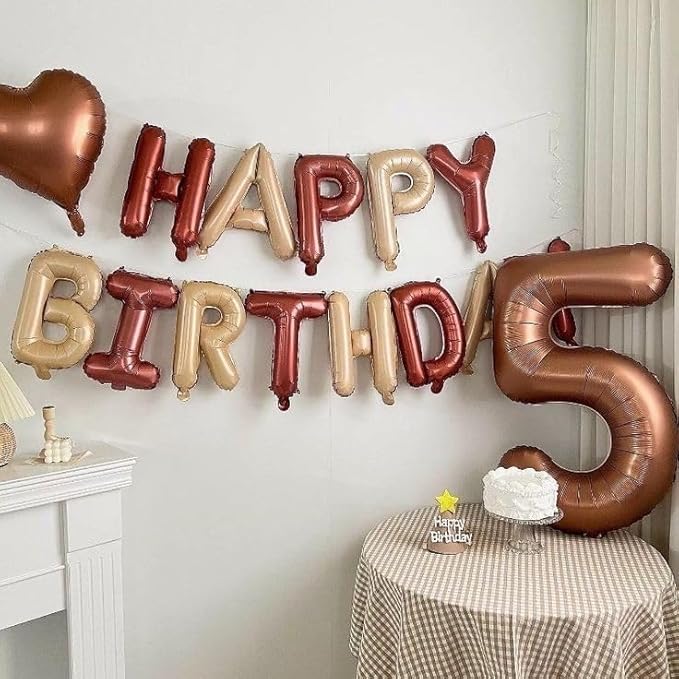 7 Balloon Numbers 40 Inch, 6 7 Birthday Decorations, Coffee Brown Seven Birthday Decor, 7 17 27 70 Year Old Balloon Number for Engagement, Wedding, Graduations