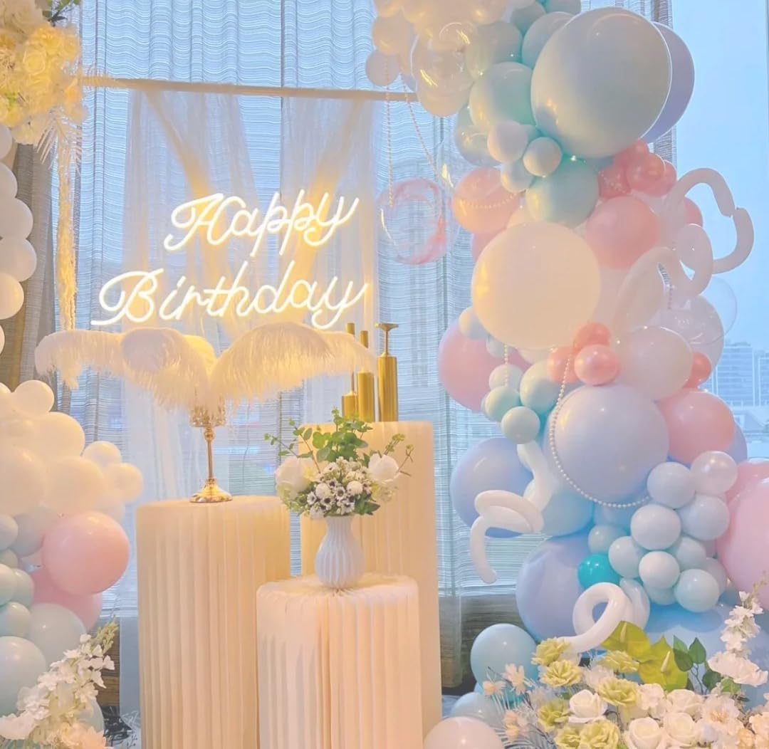 AZOWA 24 Inch Pink and Blue Balloons 16-Count Large Latex Round Balloons for Party Wedding Birthday Baby Shower Decoration (Pink and Blue, 16 Pcs)