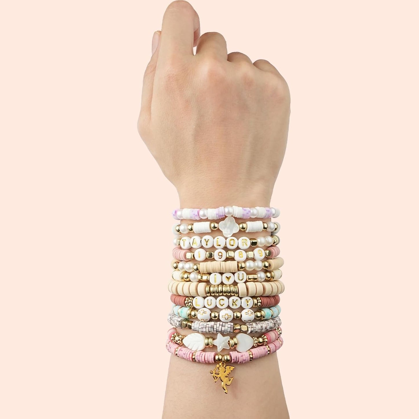 Dowsabel Clay Beads 3 Boxes Bracelet Making Kit, 10800pcs Beads for Jewelry Making, Letter Beads for Friendship Bracelets DIY Arts and Crafts Gifts for Girls Adults