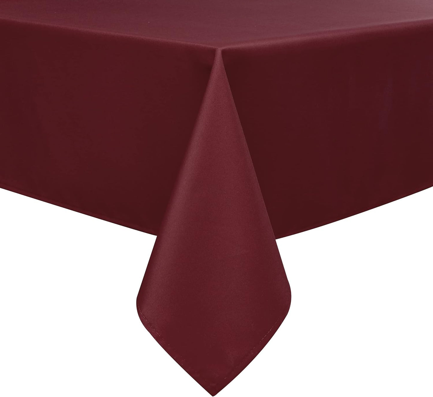 Wewoch Burgundy Rectangle Tablecloth Water Resistant Washable Polyester Table Cloth for Dining,Kitchen, Parties Weddings and Outdoor Use 60 Inch by 120 Inch
