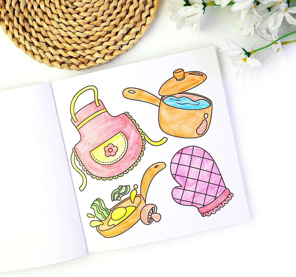 Adorable Coloring Book for Kids Ages 4–8: 40 Unique Single-Sided Pages to Prevent Bleed-Through | Thick Paper for Markers & Crayons | Screen-Free Learning Fun & Family Creative Gift (Stress Relief)