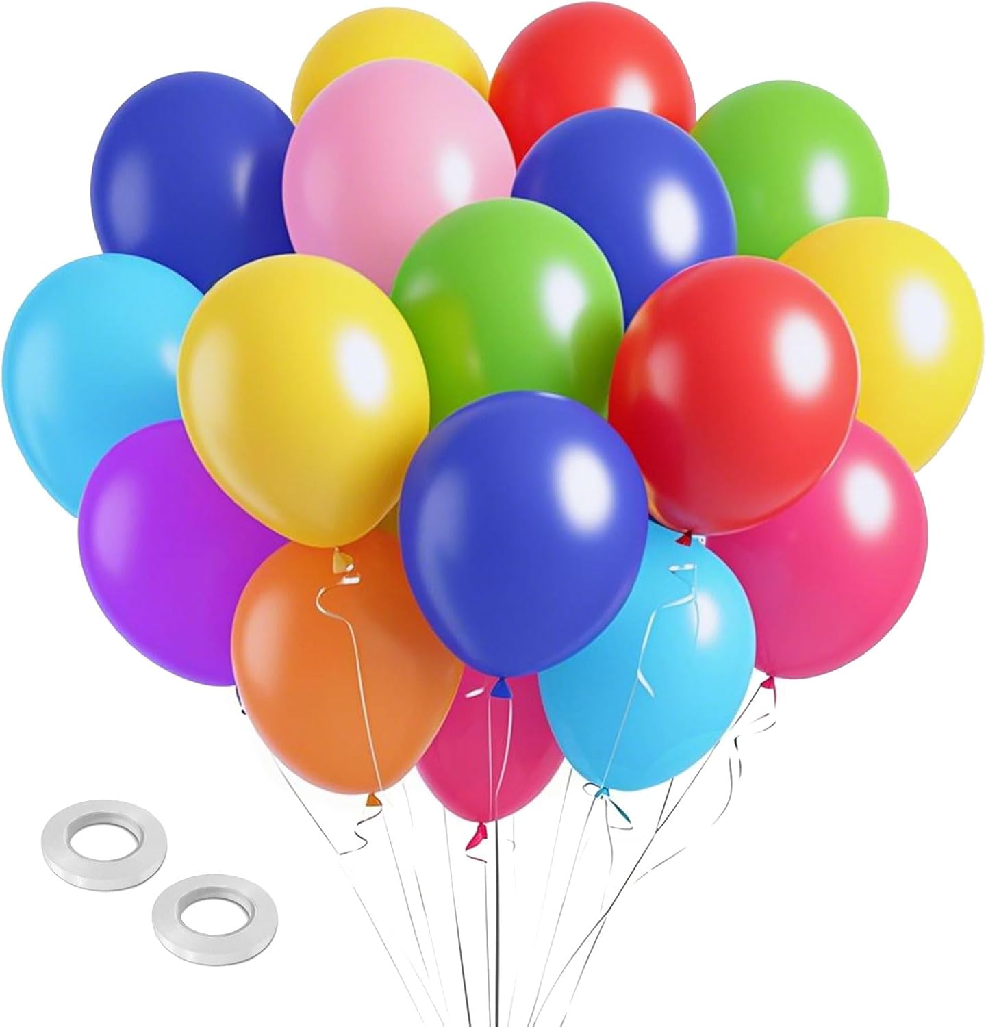 Assorted Rainbow Balloons 30 Pack 18 inch Round Bright Latex Balloons Assorted Colors for Birthday Baby Shower Wedding Party Birthday Decorations Supplies Arch Garland