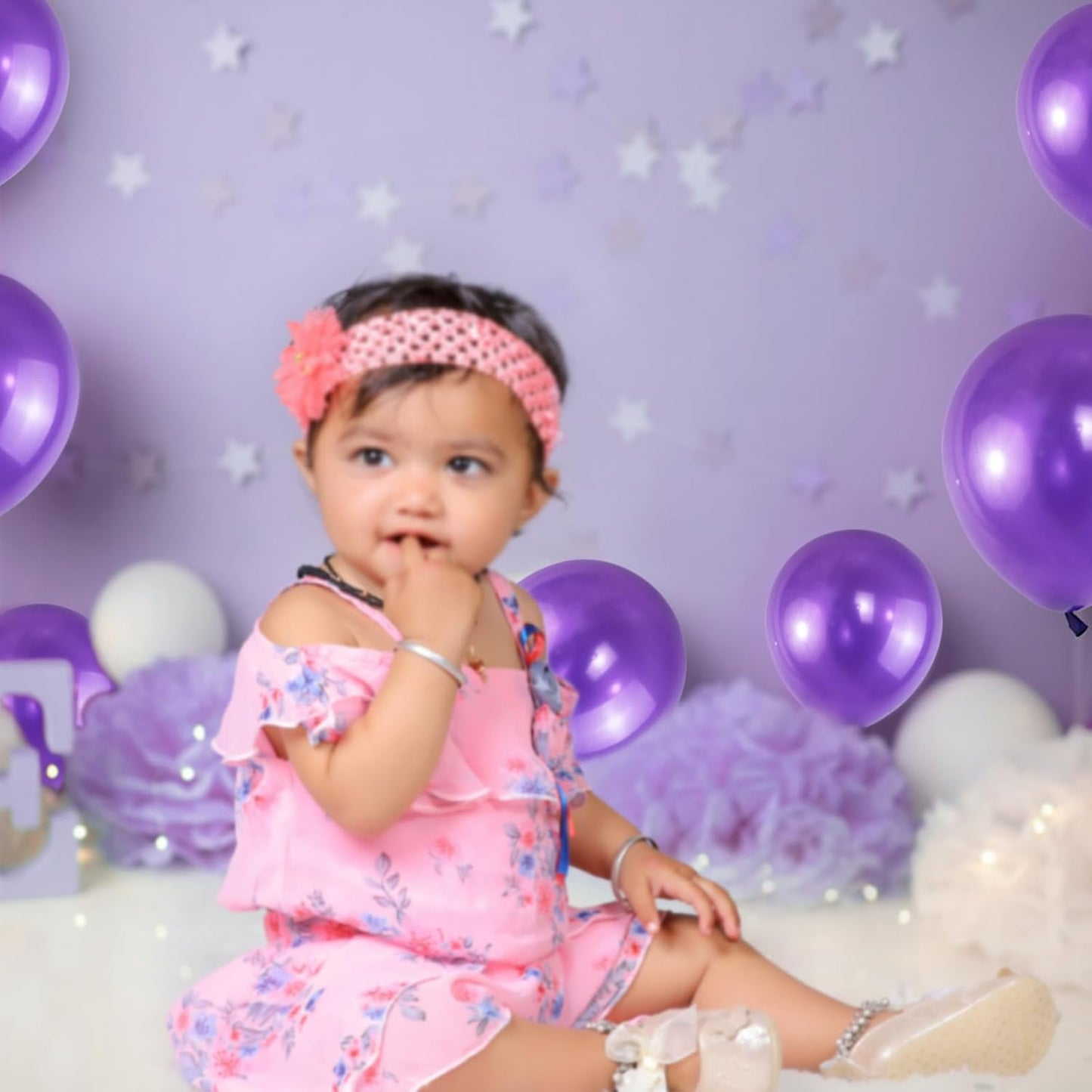 120 Pack Pearl Purple Balloons, Bright 12 inch Royal Purple Latex Party Balloons for Birthday Wedding Baby Shower Halloween.