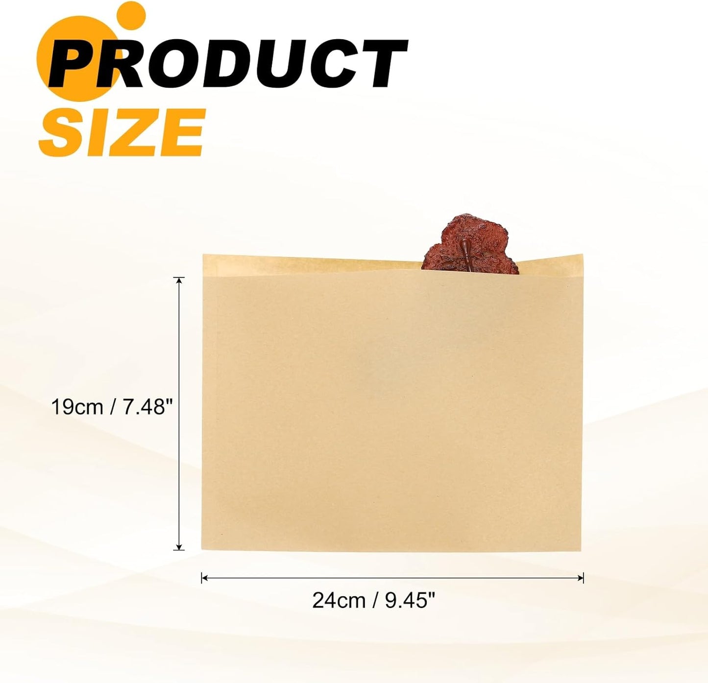 PATIKIL 7.48x9.45 Inch Paper Sandwich Bags, 100 Pcs Pastry Bag Small Pastry Bags Cookie Sleeves Food Packaging for Bakery Treats, Light Brown