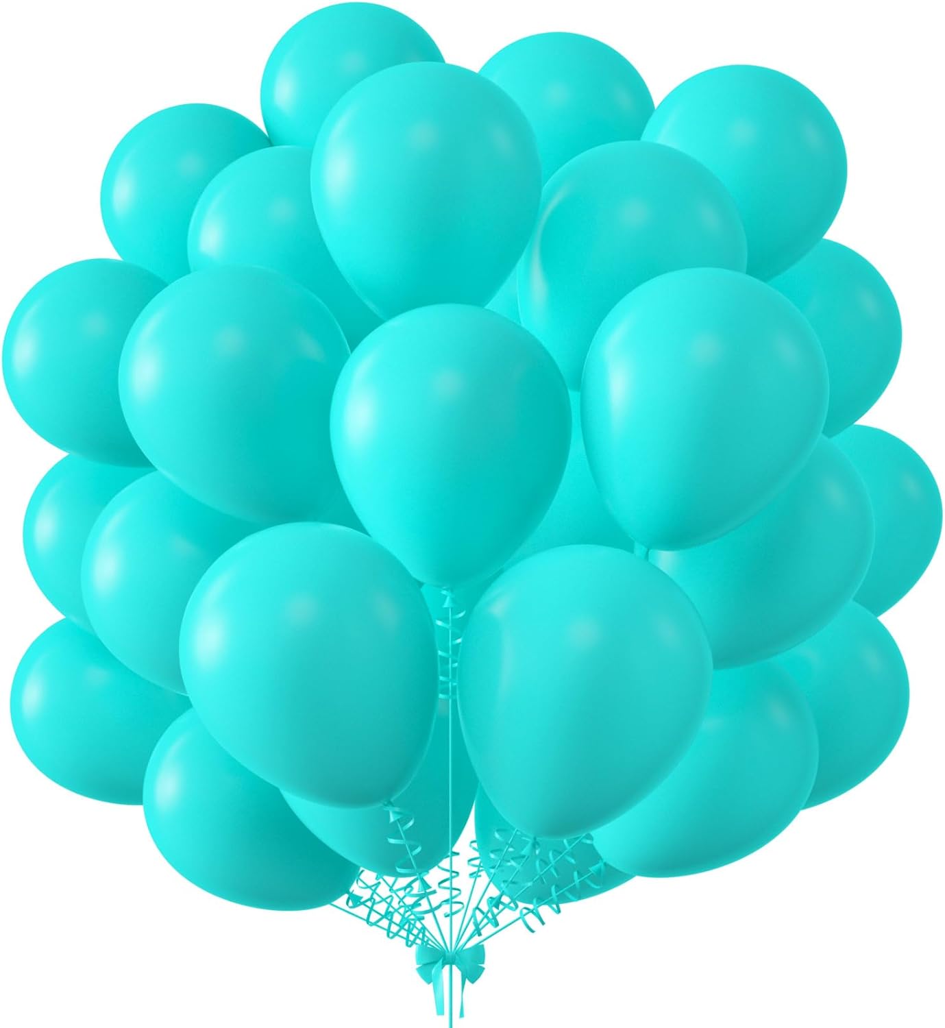 KALOR 10 Inch Teal Blue Balloons, 100 Pcs Latex Helium Balloons for Kid's Birthday Party Baby Shower Wedding Graduation Graduation Party Decorations