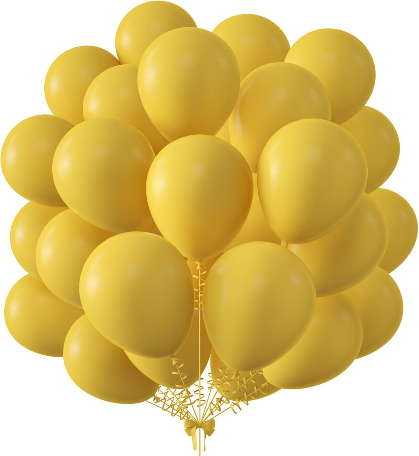 KALOR 10 Inch Lemon Yellow Balloons, 100 Pcs Latex Helium Balloons for Kid's Birthday Party Baby Shower Wedding Graduation Graduation Party Decorations