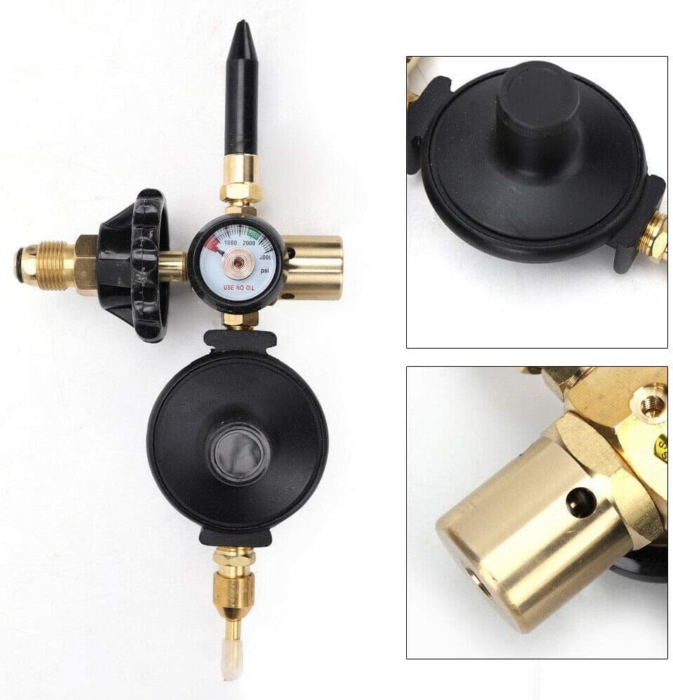 PMU Balloon Inflator Dual Mylar and Latex Balloon Filler Valve (With Auto Foil Balloon Shut Off Valve) Gas Saver for Mylar/Foil Balloons Hr-280 Pkg/1