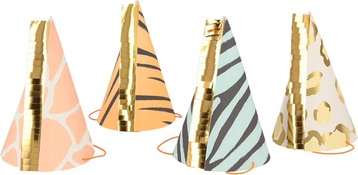 Meri Meri Birthday Party Hats, Pack of 8 Bright and Colorful Cone Birthday Hats for Kids & Adults, Cone Party Hats