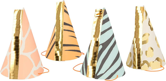 Meri Meri Birthday Party Hats, Pack of 8 Bright and Colorful Cone Birthday Hats for Kids & Adults, Cone Party Hats
