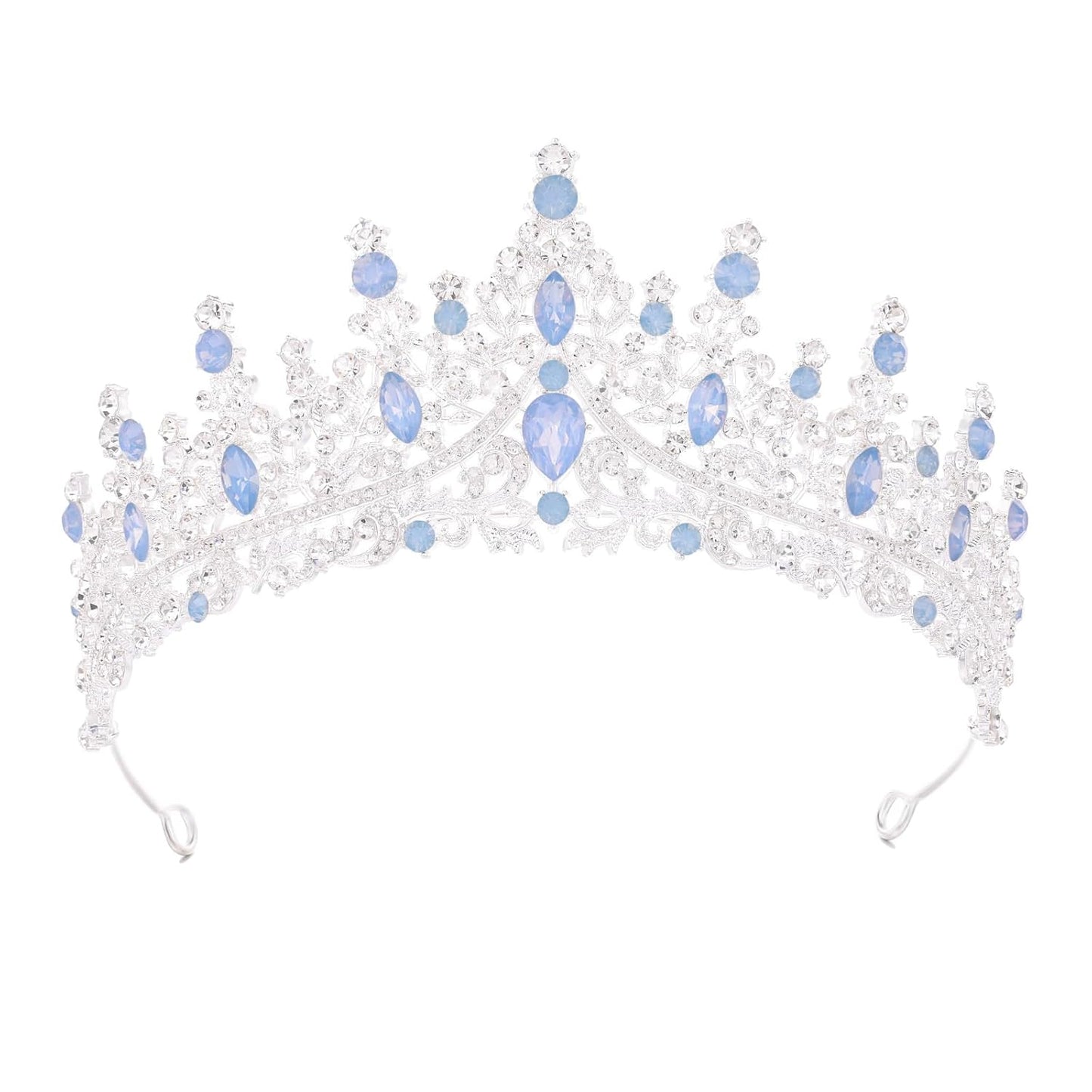 Baroque Tiara for Women Crystal Queen Crowns Rhinestone Princess Tiaras for Girl Wedding Headband for Bride Hair Accessories for Halloween Costume Birthday Party Prom Mother's Gifts