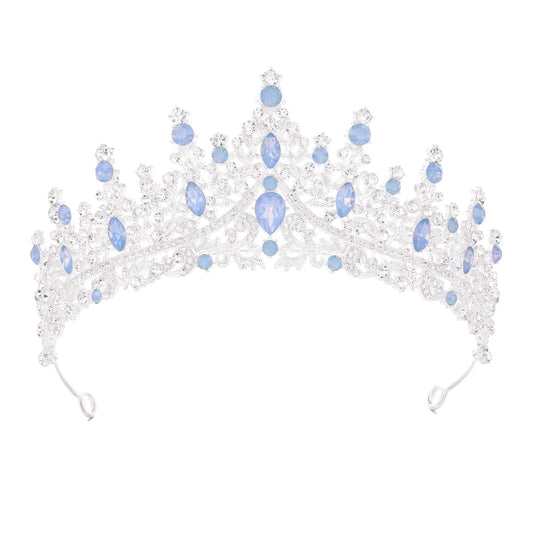 Baroque Tiara for Women Crystal Queen Crowns Rhinestone Princess Tiaras for Girl Wedding Headband for Bride Hair Accessories for Halloween Costume Birthday Party Prom Mother's Gifts