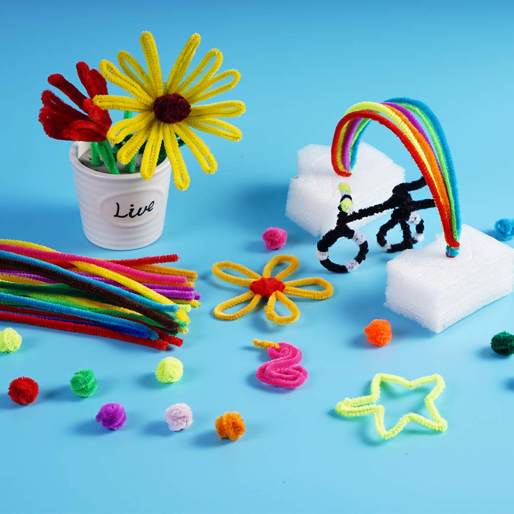 Pipe Cleaners,1600 Pieces Pipe Cleaners Crafts Pipe Cleaners Craft Supplies in 32 Colors Chenille Stems for Home and School DIY Art Crafts (0.23 x 11.8 Inches)