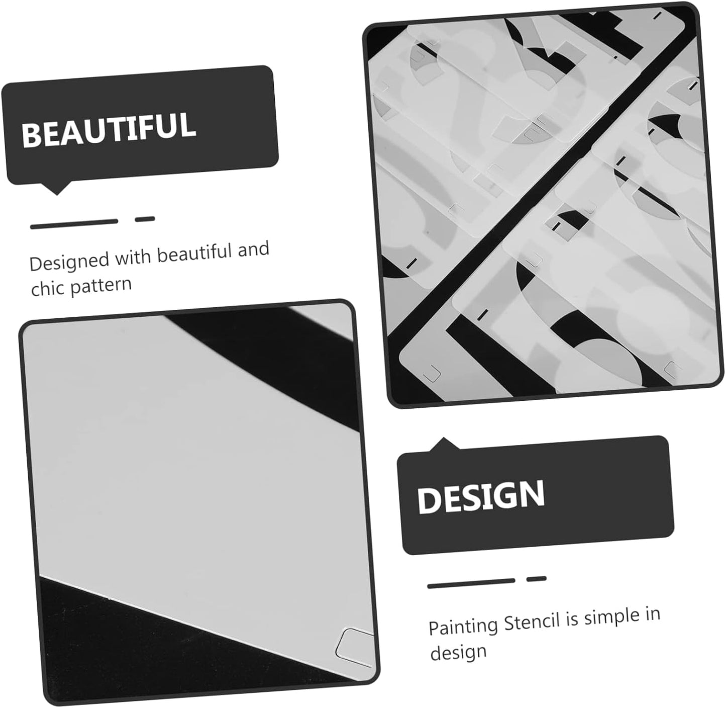 10sheets Reusable Number Stencils Digital Templates for Painting Decorative Stencils