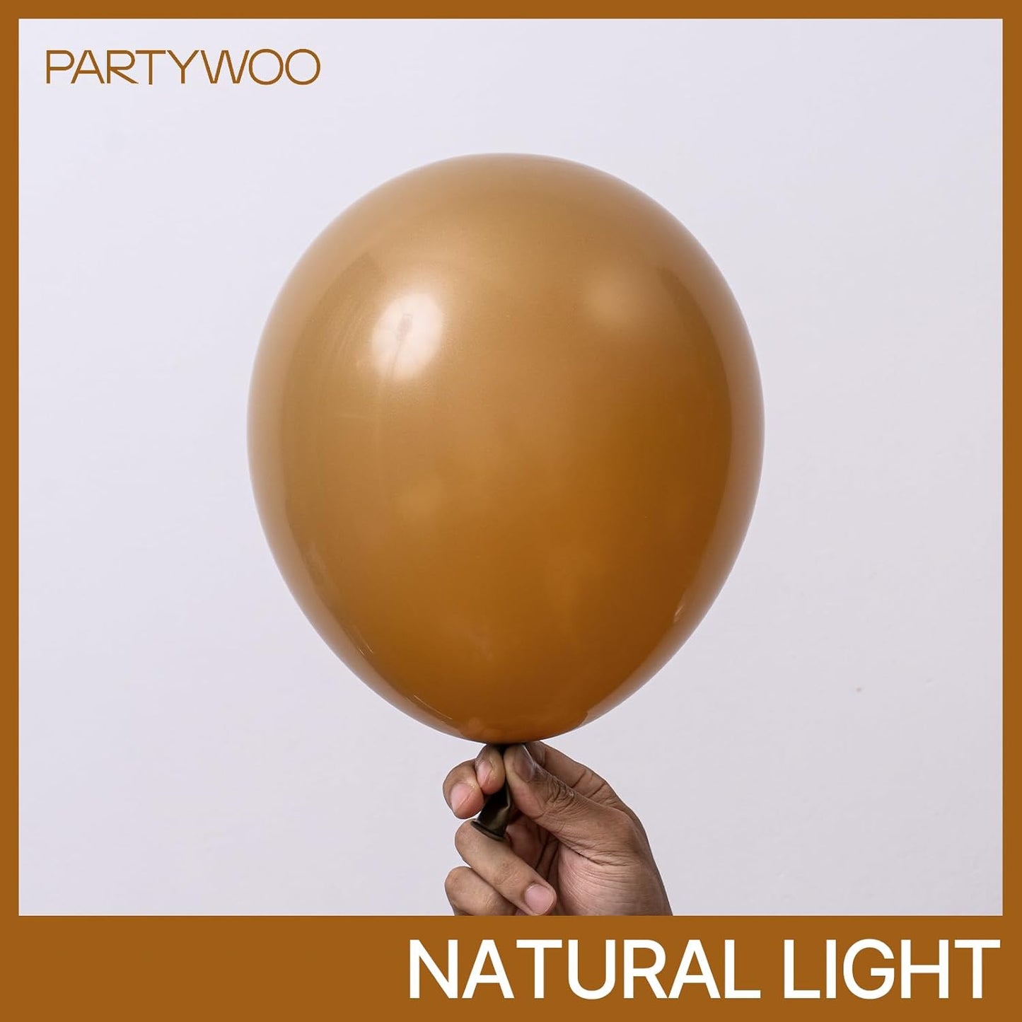 PartyWoo Brown Balloons, 101 pcs 12 Inch Boho Coffee Neutral Balloons for Baby Shower Jungle Animal Woodland Graduation Birthday Wedding Party Decorations, Brown-F09