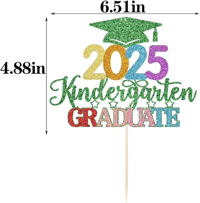 Kindergarten Grad Cake Topper,2025 Graduation Cake Topper,Peace Out Kindergarten Next Stop 1st Grade cake Decorations,2025Kindergarten Graduation Party Decorations Supplies