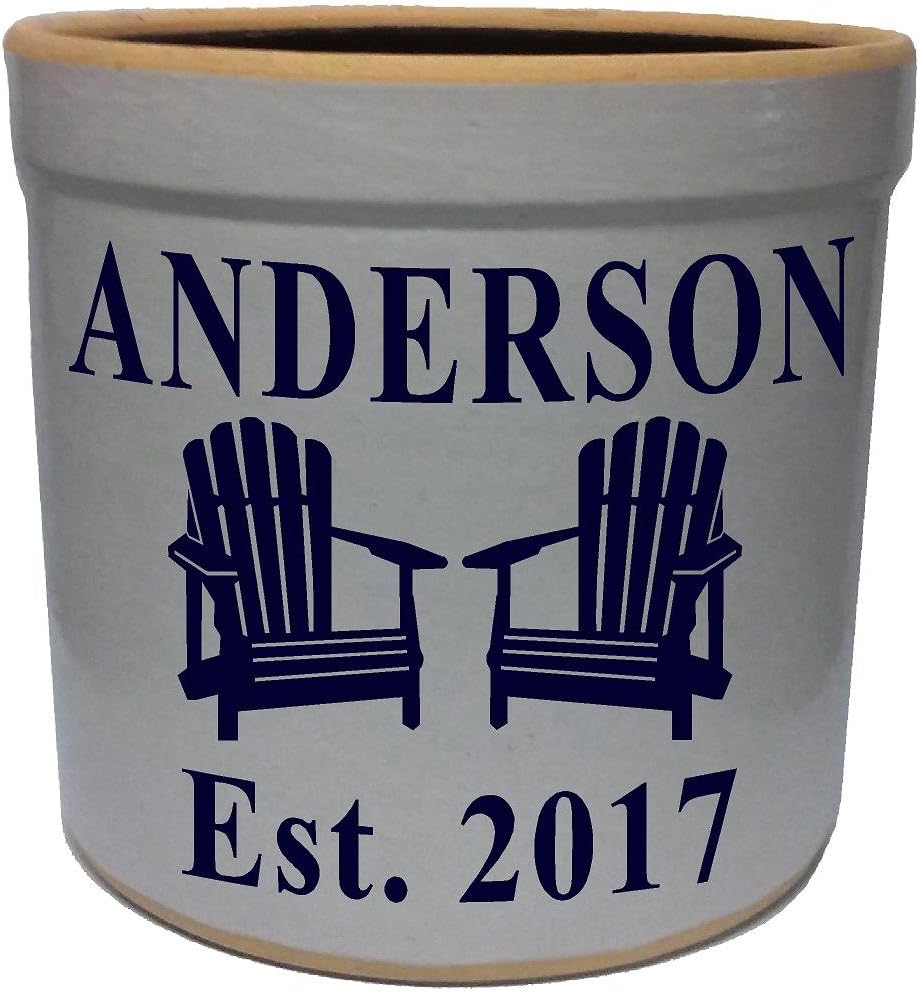 3 Gallon Personalized Stoneware Crock - ADIRONDACK