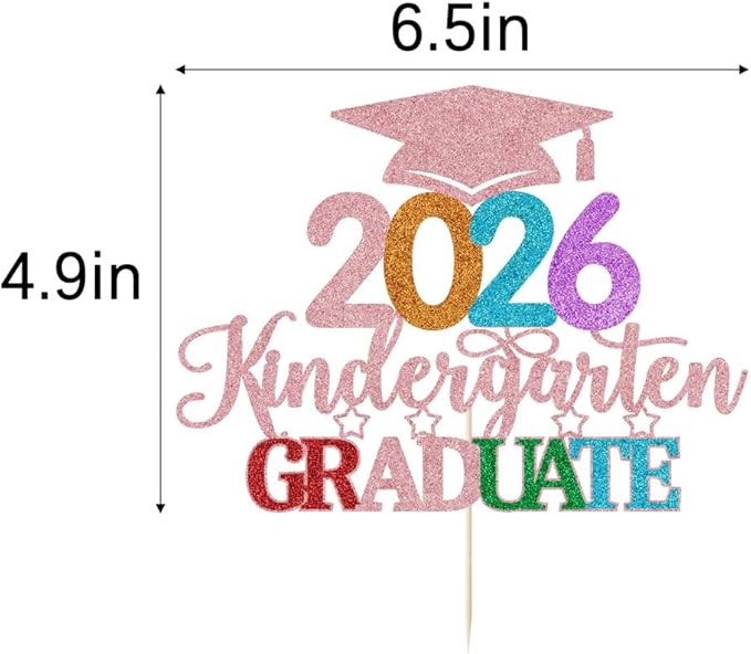 Kindergarten Grad Cake Topper,2026 Graduation Cake Topper,Peace Out Kindergarten Next Stop 1st Grade cake Decorations,2026Kindergarten Graduation Party Decorations Supplies