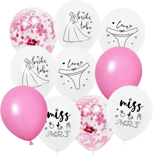 Bachelorette Balloon Pink Bride Balloons Printed for Bachelorette Party Decorations,Bridal Shower Decorations