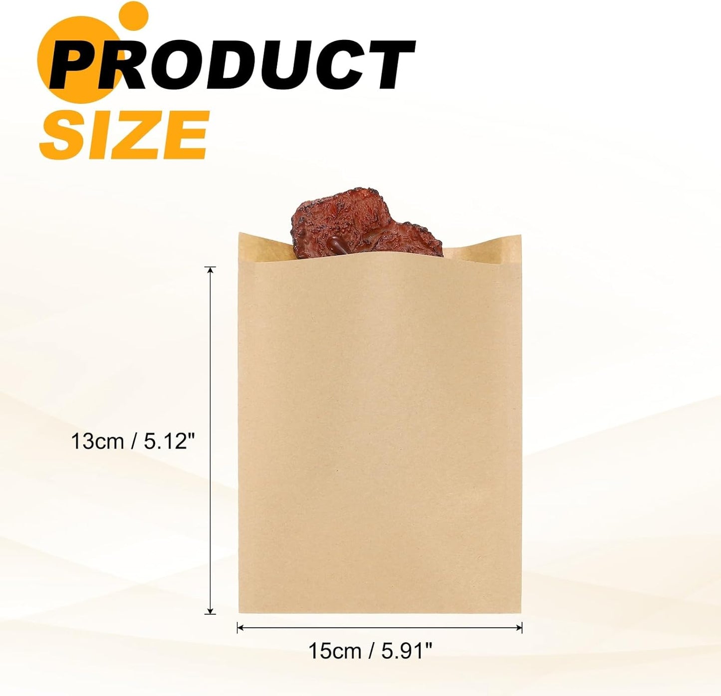 PATIKIL 4.72x6.5 Inch Paper Sandwich Bags, 100 Pcs Pastry Bag Small Pastry Bags Cookie Sleeves Food Packaging for Bakery Treats, Light Brown