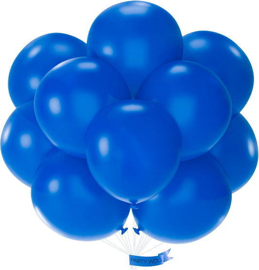 PartyWoo Royal Blue Balloons 20pcs 18 Inch Large Big Jumbo Giant Matte Dark Blue Latex Helium Balloons for Graduation Baby Shower Independence Day Gender Reveal Birthday Party Decorations Blue-Y5