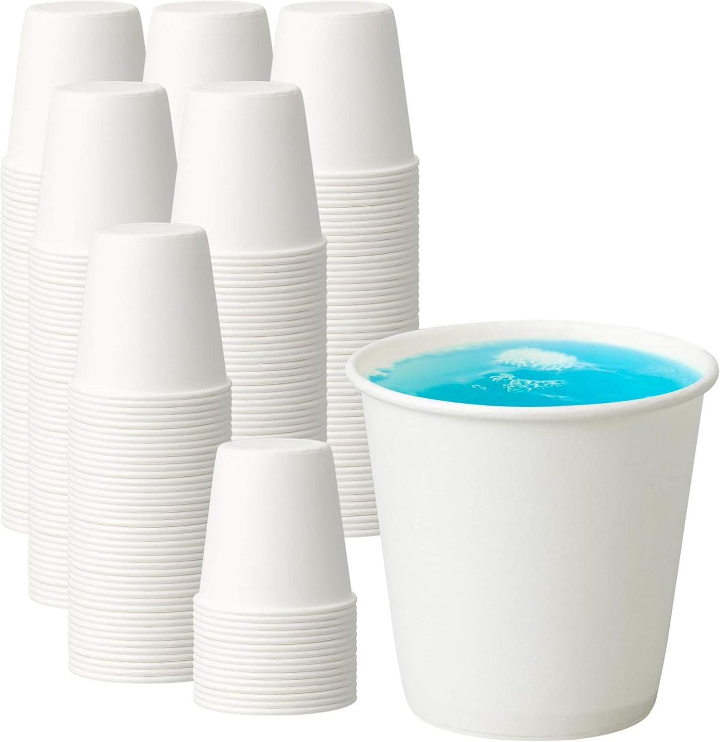 3 oz Disposable Paper Cups, Mouthwash Cups, Small Coffee Cups for Bathroom Rinsing, Mini Water Drinking Cups for Espresso, Samples, 600 Pack
