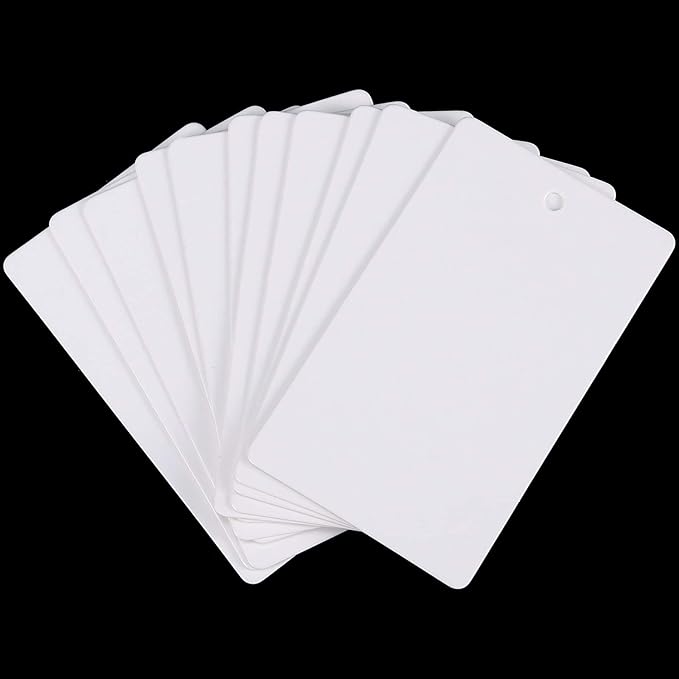 ZEONHAK 2400 PCS 1.7 x 2.9 inches White Blank Merchandise Tags, Unstrung Paper Hang Tags, Large White Writable Tag, Price Labels Gift Tag for Boutique Products Retail Store Jewelry Clothing Shops
