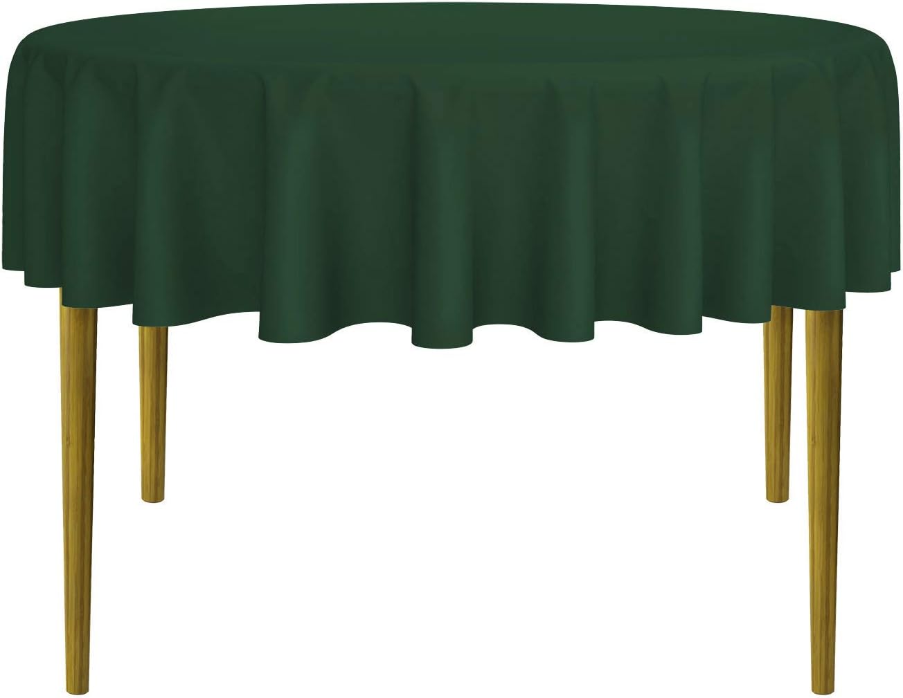 Lann's Linens - 70" Round Premium Tablecloth for Wedding/Banquet/Restaurant - Polyester Fabric Table Cloth - Hunter Green