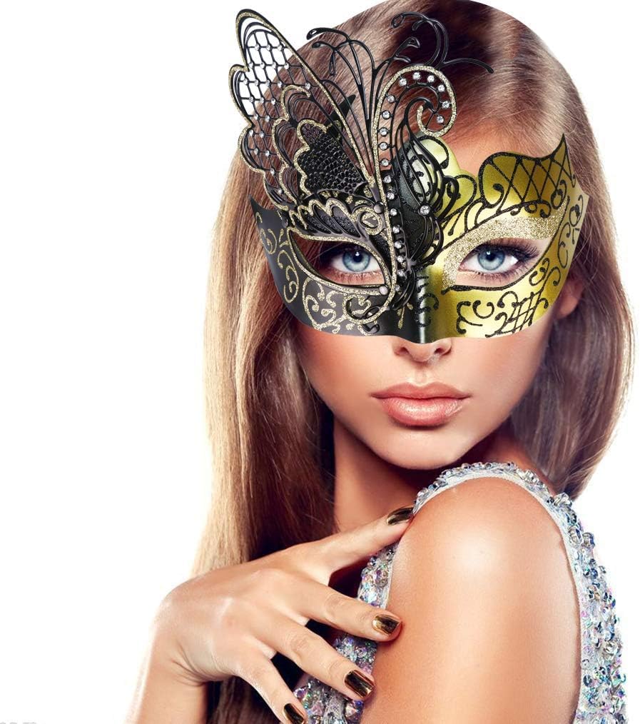 Mysterious Venetian Butterfly Lady Masquerade Halloween Party Mask Evening Prom Ball Mask Bar Costumes Accessory