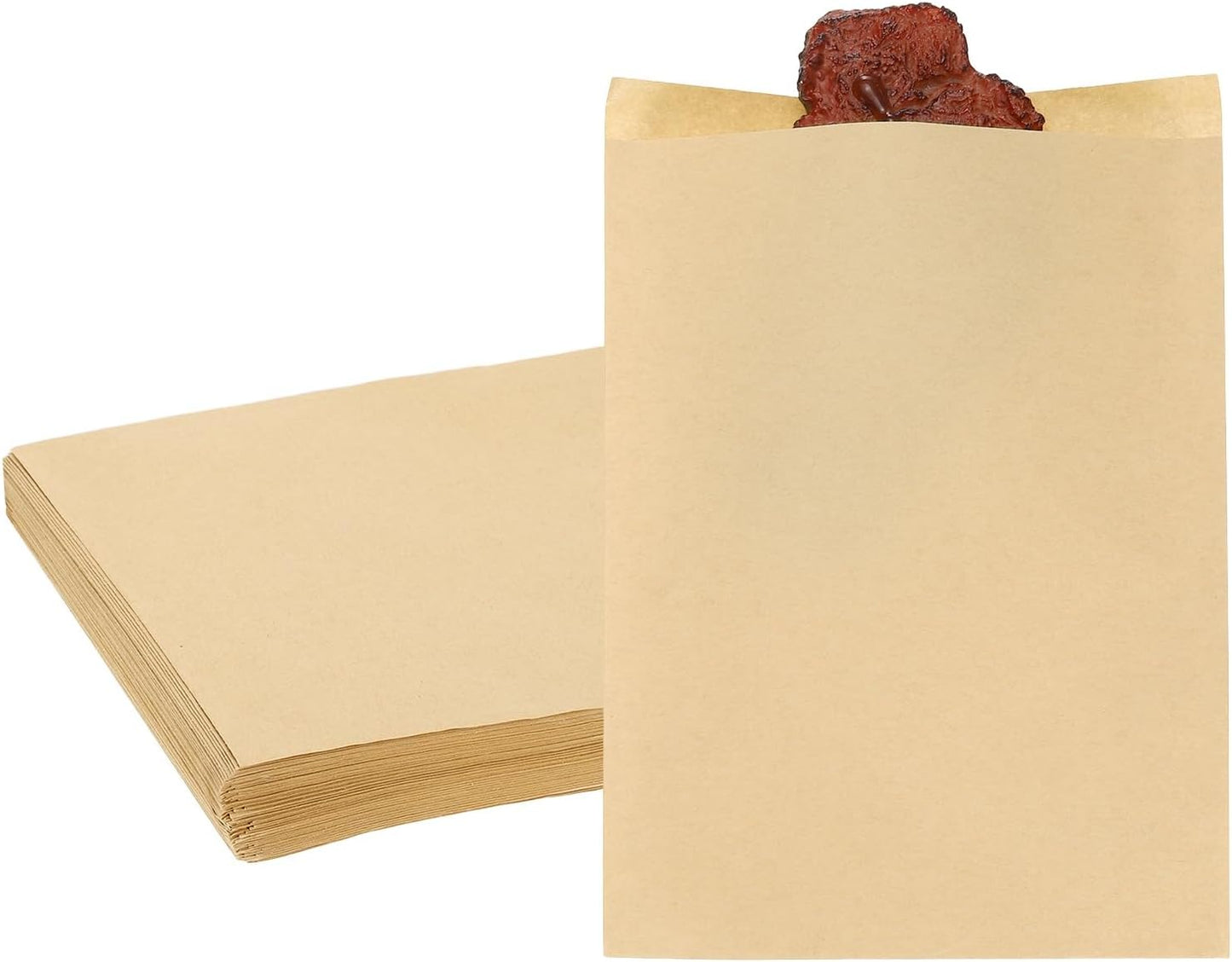 PATIKIL 7.87x5.91 Inch Paper Sandwich Bags, 100 Pcs Pastry Bag Small Pastry Bags Cookie Sleeves Food Packaging for Bakery Treats, Light Brown