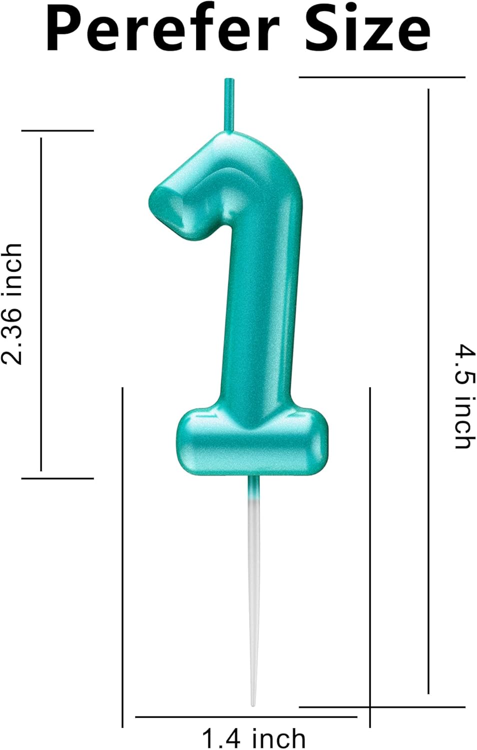 Blue Number 1 Candle Happy Birthday 3D Number Candles for Birthday Cake Party Decoration Wedding Anniversary Celebration Supplies