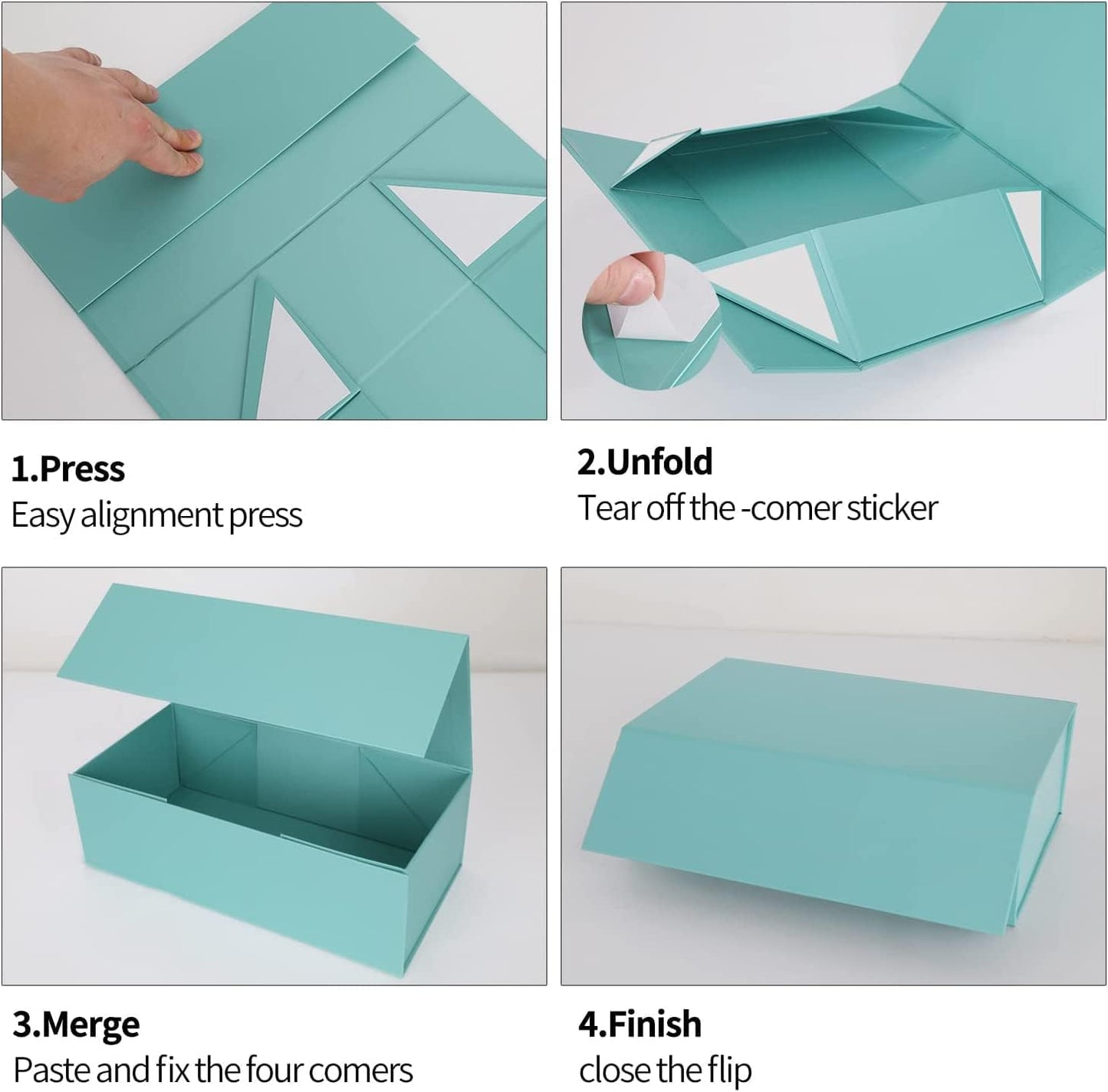 Gift Boxe 12" x 6" x 4" with Magnetic Closure Lid Gift Boxes for Presents,Bridesmaid Gifts Box,Cute Box,Birthday Gift box,Luxury for Gift Packaging, Magnetic Gift Box for Wrapping Gifts (Light Blue/5PCS)