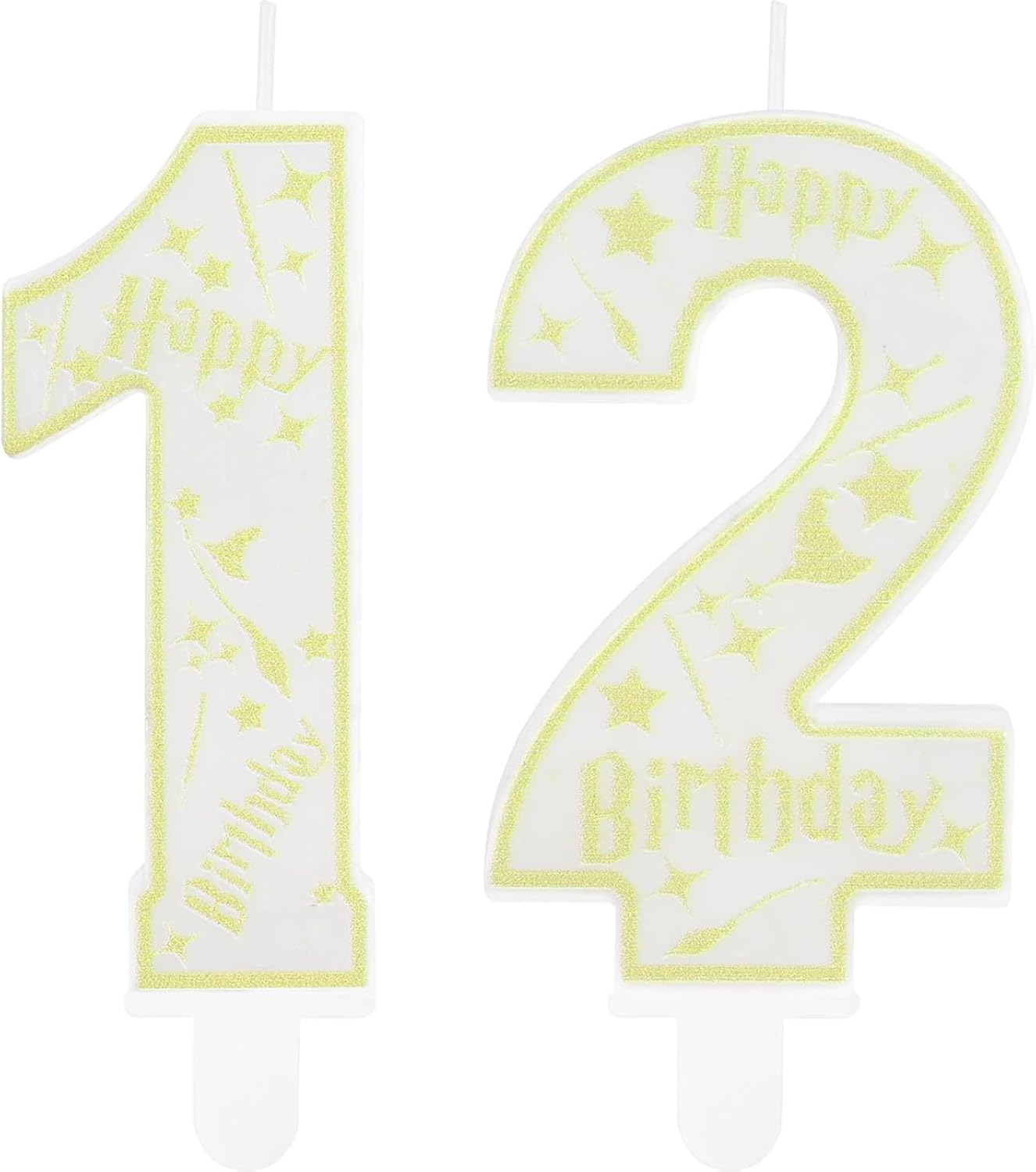 Magical Wizard Party Birthday Candles Number 12 Candle Cake Topper Wizard School Themed Happy 12th Birthday Cake Decorations for Boys Girls Kids Party Favor Supplies Decorations Gifts