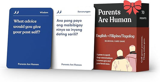 Parents Are Human, Relationship Cards, Get to Know Each Other Better, Parents, Families, Teens & Kids Relationship Building, Light & Deep Questions, 70 Questions & Activity Cards, English + Filipino