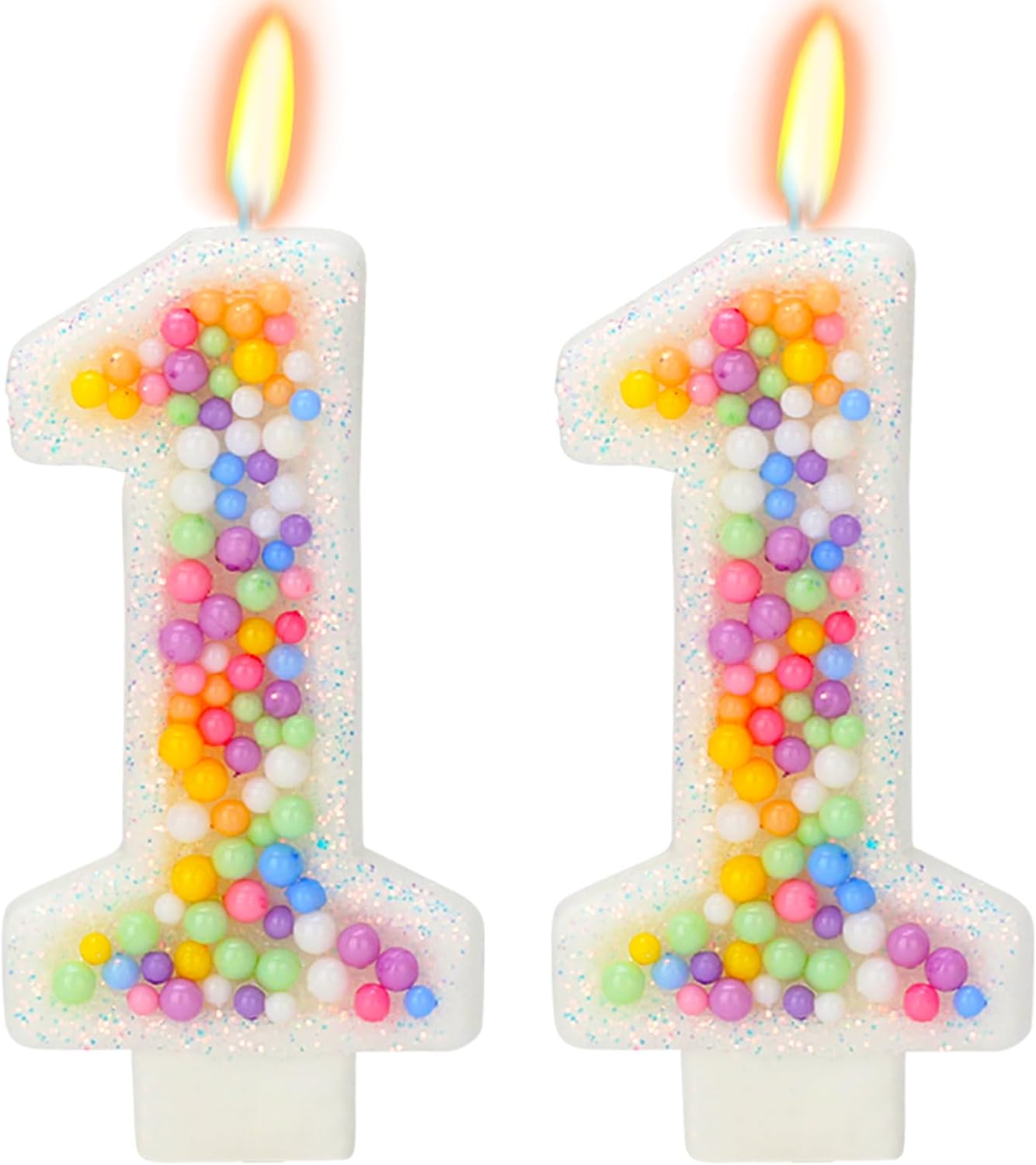 11th Birthday Candle for Cake, Colorful Macaron Numeral Candles for Boys/Girls, Theme Birthday Party Cake Decorations, Cake Topper for Birthday Party Supplies (Number 11)