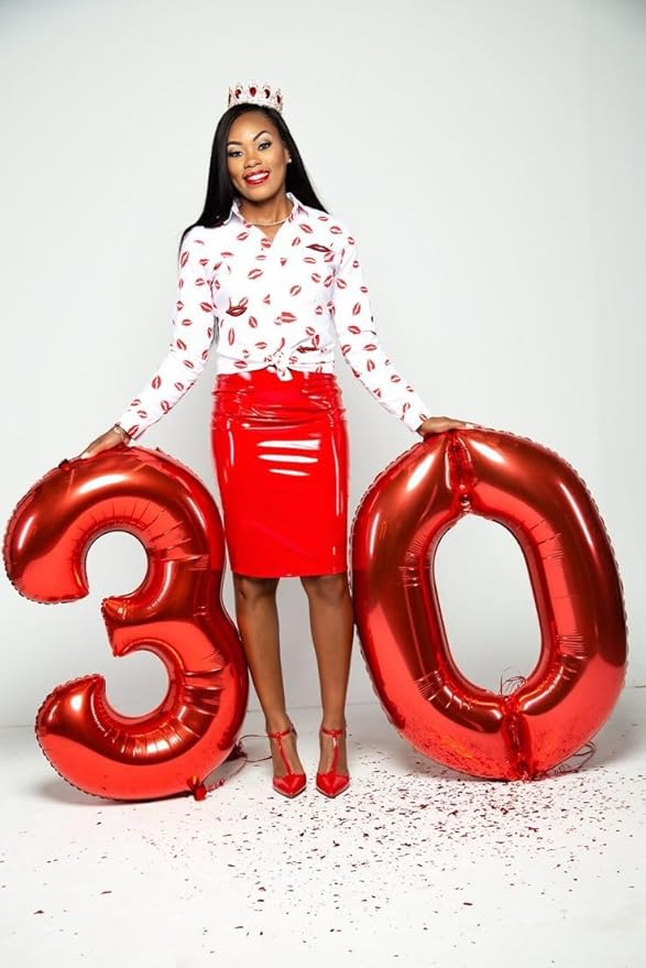 Red Number 3 Balloon 40 Inch, 3rd Birthday Celebration Supplies for Girls Boys Women Men, 3 Balloon for Girls Boys Theme Party