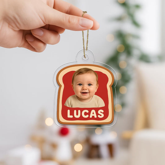 Custom Photo Baby Spread Ornament, Personalized New Baby Christmas Ornament, First Christmas Keepsake, Holiday Decoration Acrylic Ornament – Personalized Christmas Tree