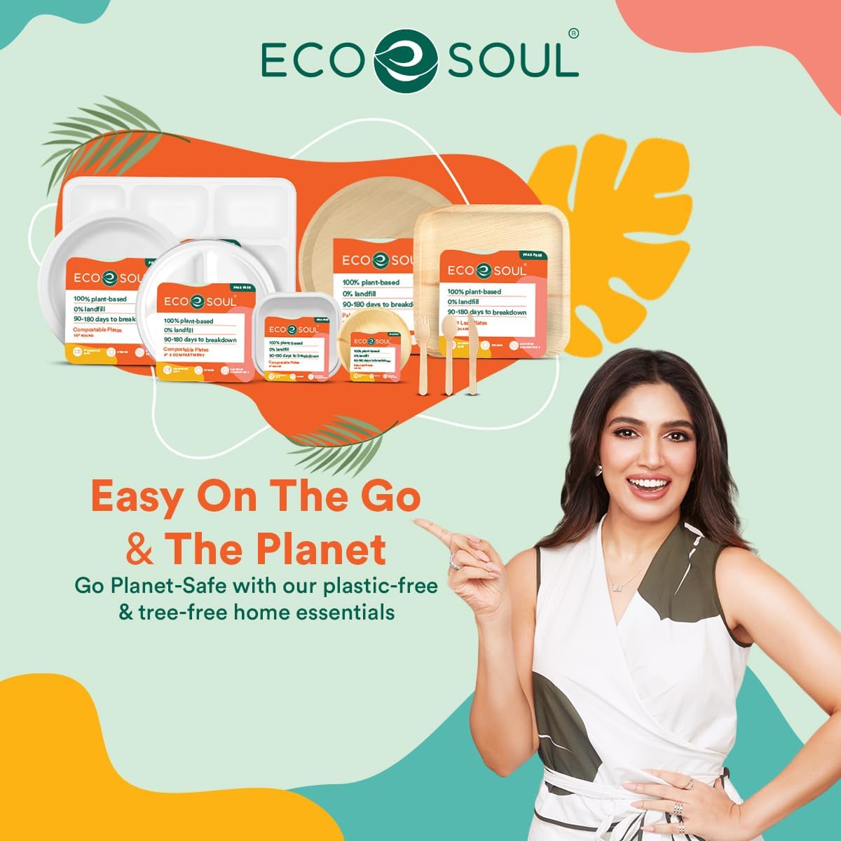 ECO SOUL 100% Compostable 16 Oz Soup Bowls [50-Pack] Disposable dessert bowls I Heavy duty paper bowl I Eco-friendly salad bowl I Biodegradable large Bowls