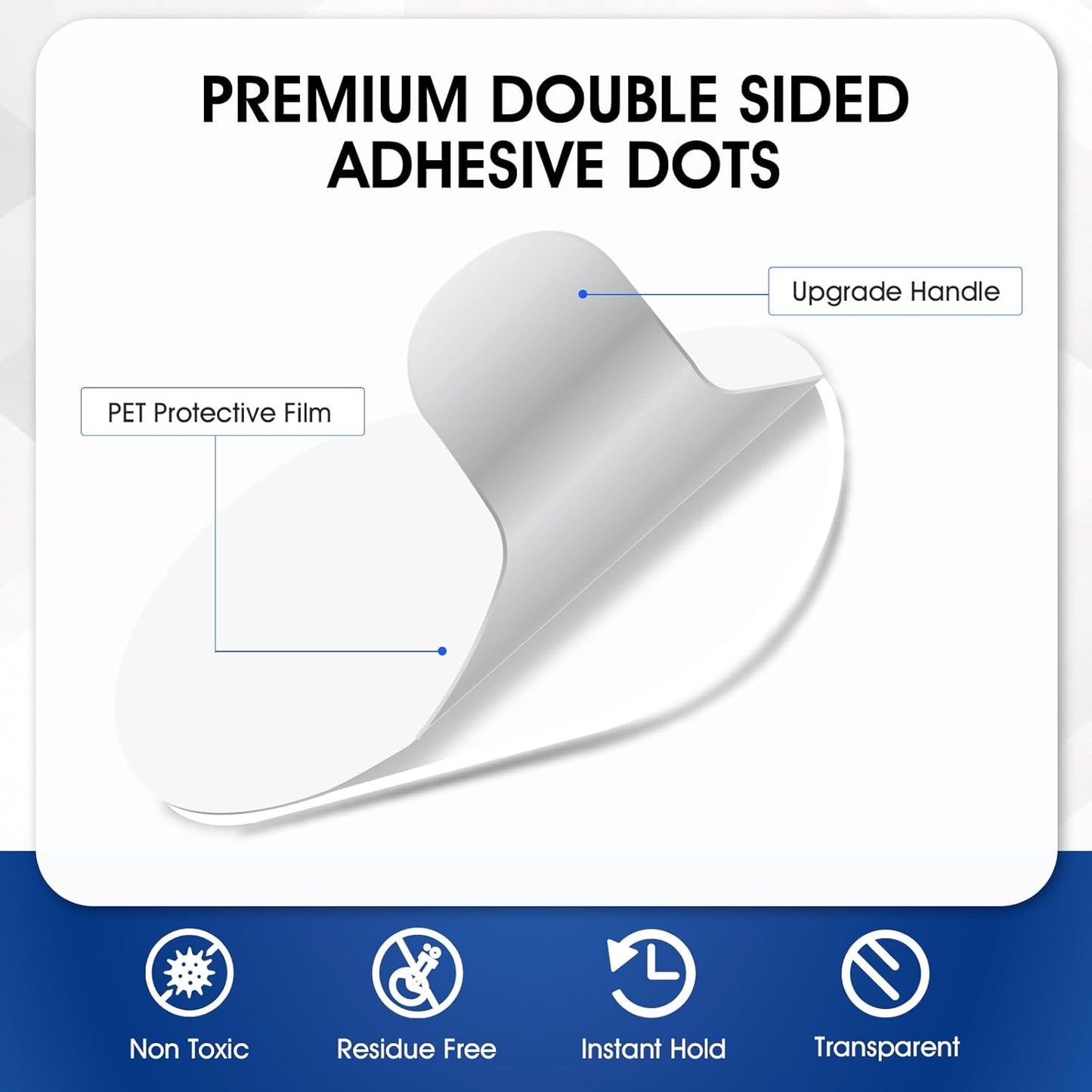 AROIC 1000 Pcs Double Sided Sticky Dots, Easy to Peel Nano Adhesive Dots, Clear Removable Sticky Tack, Strong Adhesive Gel Double Sided Tape Dot for Balloons, Posters, Home, Office, DIY Crafts