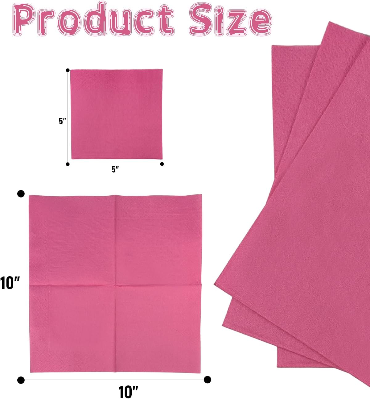 240 Count Dinner disposable Napkins Paper Peach Pink Napkin for Cocktail Birthday, Wedding, Party, Lunch, Dessert Napkins（5 * 5inch）