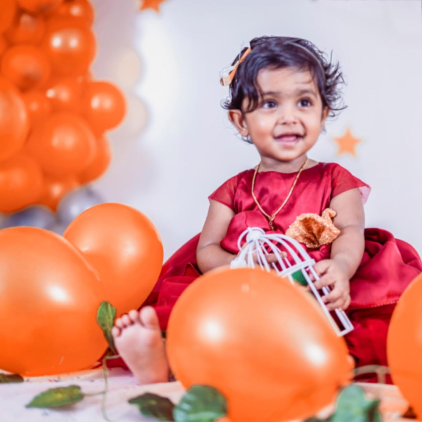 120 Pack Pearl Orange Balloons, Bright 12 inch Royal Orange Latex Party Balloons for Birthday Wedding Baby Shower Halloween.