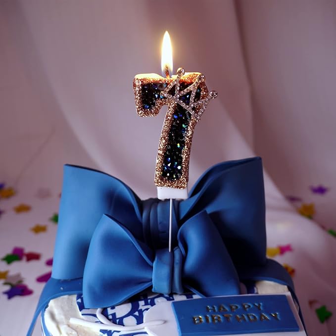 Saododku Birthday Candles for Cake, 0123456789 Number Candles for Birthday Cakes with Sparklers, 3.15" Large Cake Candles for Baby Girl/Boy Birthday, or Wedding Party Decorations(3#)