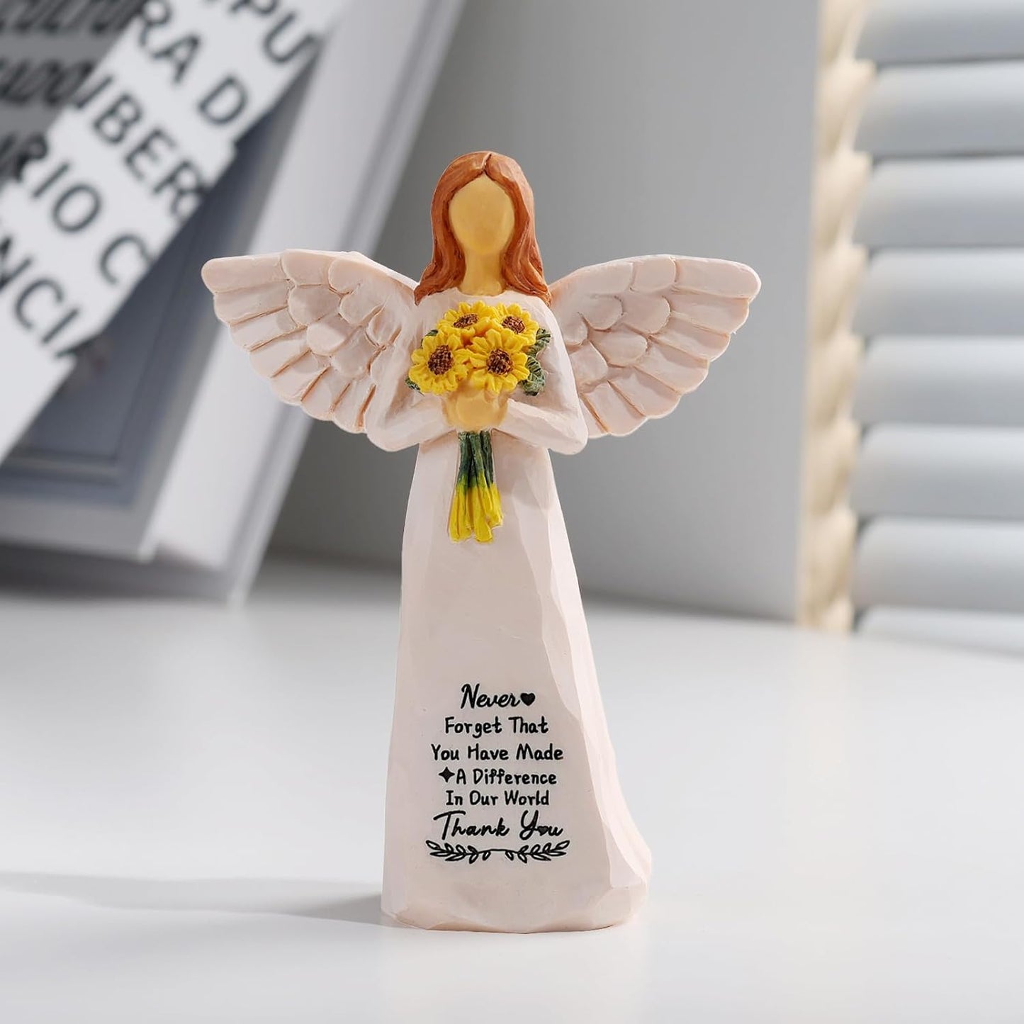 Thank You Gifts for Women,Teacher Appreciation Gifts,5.5'' Handmade Angel Figurine Decoration for Teacher Retirement Party,Appreciation Gift for Teacher Coworkers Boss Lady