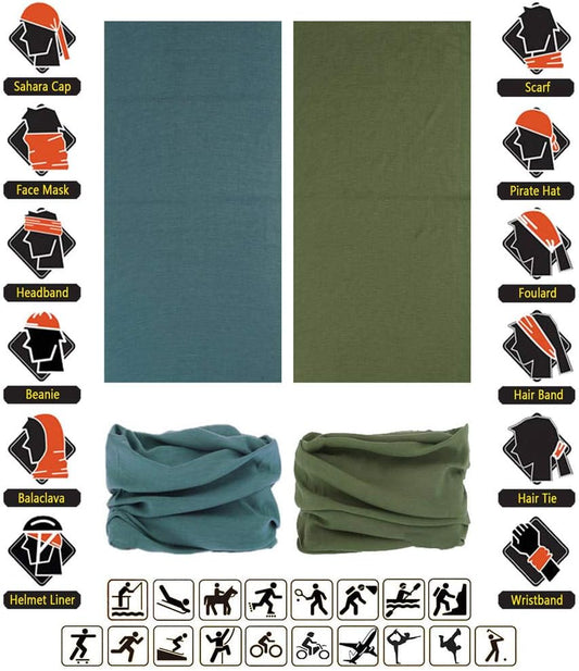 Headband Neck Gaiter Head Wrap Headwear Face Mask Magic Scarf Bandana for Men and Women